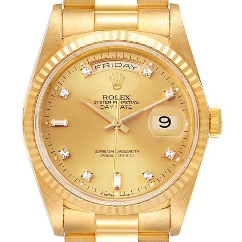 rolex day date president gents 18ct gold 18238|Rolex Day-Date 36mm gold.